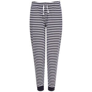 SF Womens/Ladies Striped Lounge Pants / Navy/White